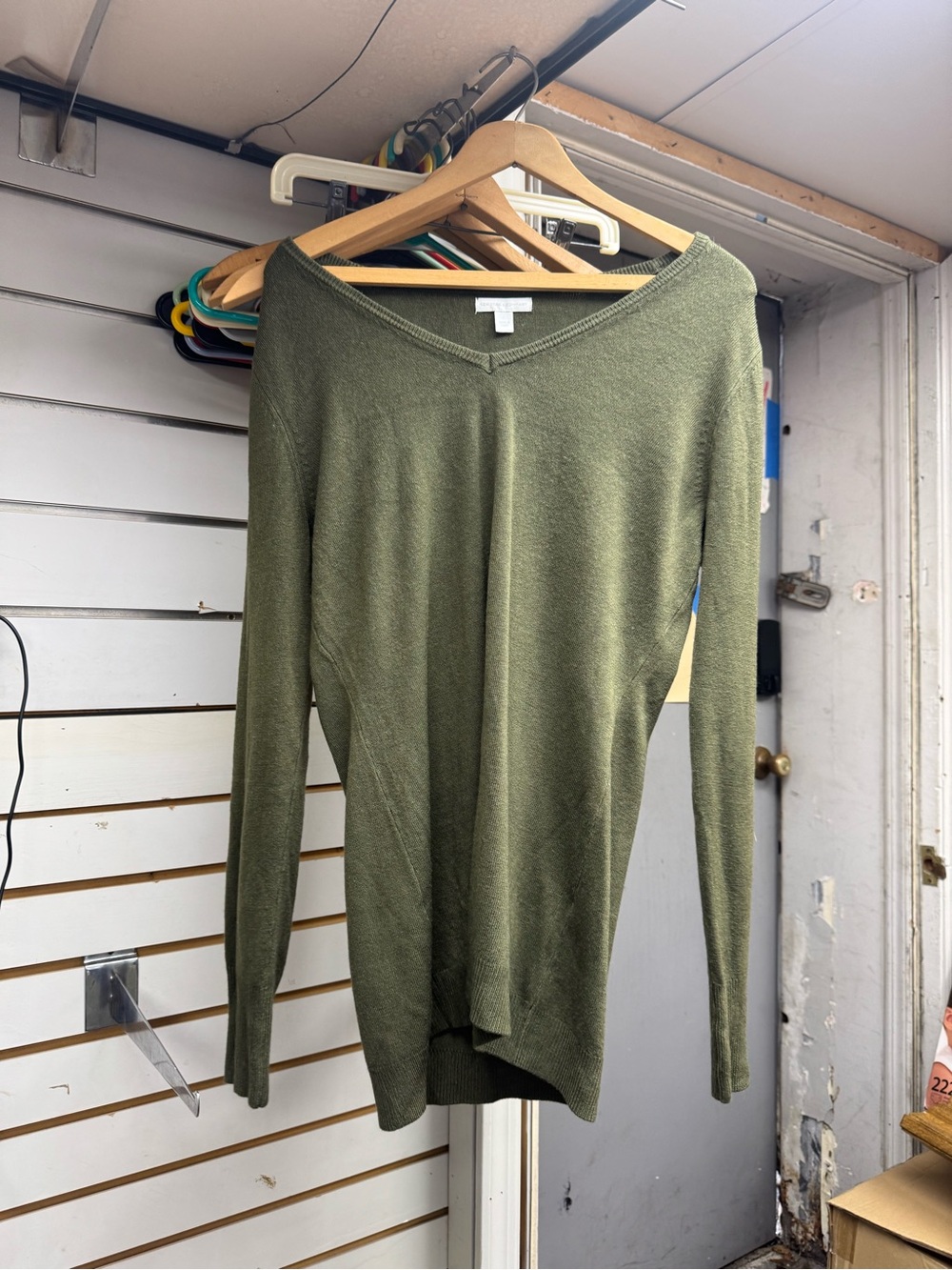 New York & Company Olive Green Sweater